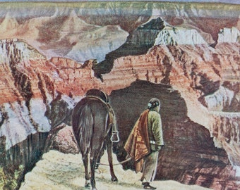 1931 Grand Canyon, Colorado from Bright Angel Point Original Antique Print - Geology - Mounted and Matted - Available Framed