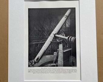 1923 The Lowell Twenty-Four Inch Telescope Original Antique Print - Mounted and Matted - Available Framed - Astronomy