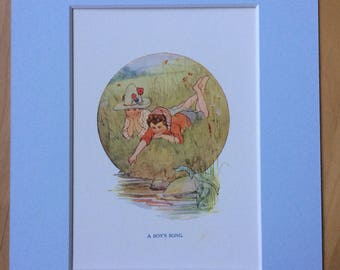 1925 Original Vintage Margaret W. Tarrant Illustration - Available Framed - Wall Decor - Nursery Decor - Children's Book