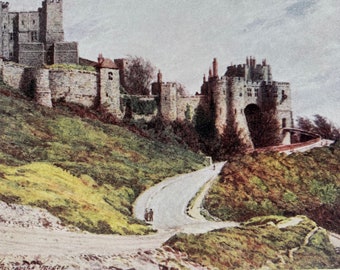 1911 Dover Castle, Kent Original Antique Print - British Castles - England - Mounted and Matted - Available Framed