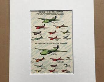 1930s Air Transport Original Vintage Print - Airplane - Aircraft - Available Framed