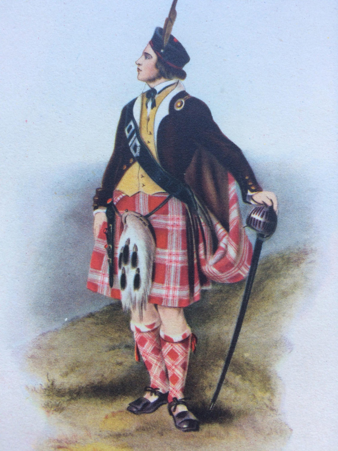 1948 Scottish Highland Dress Original Vintage Print - Buchanan Clan ...