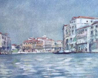 1904 Midday on the Grand Canal Original Antique Print - Venice - Italy - Mounted and Matted - Available Framed