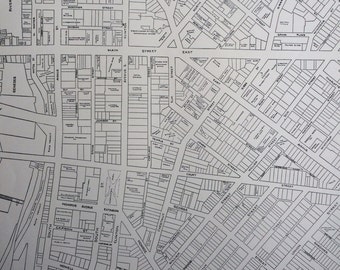 1937 Rochester NY (Business Center) Original Vintage City Plan Map - United States - New York State - Available Framed