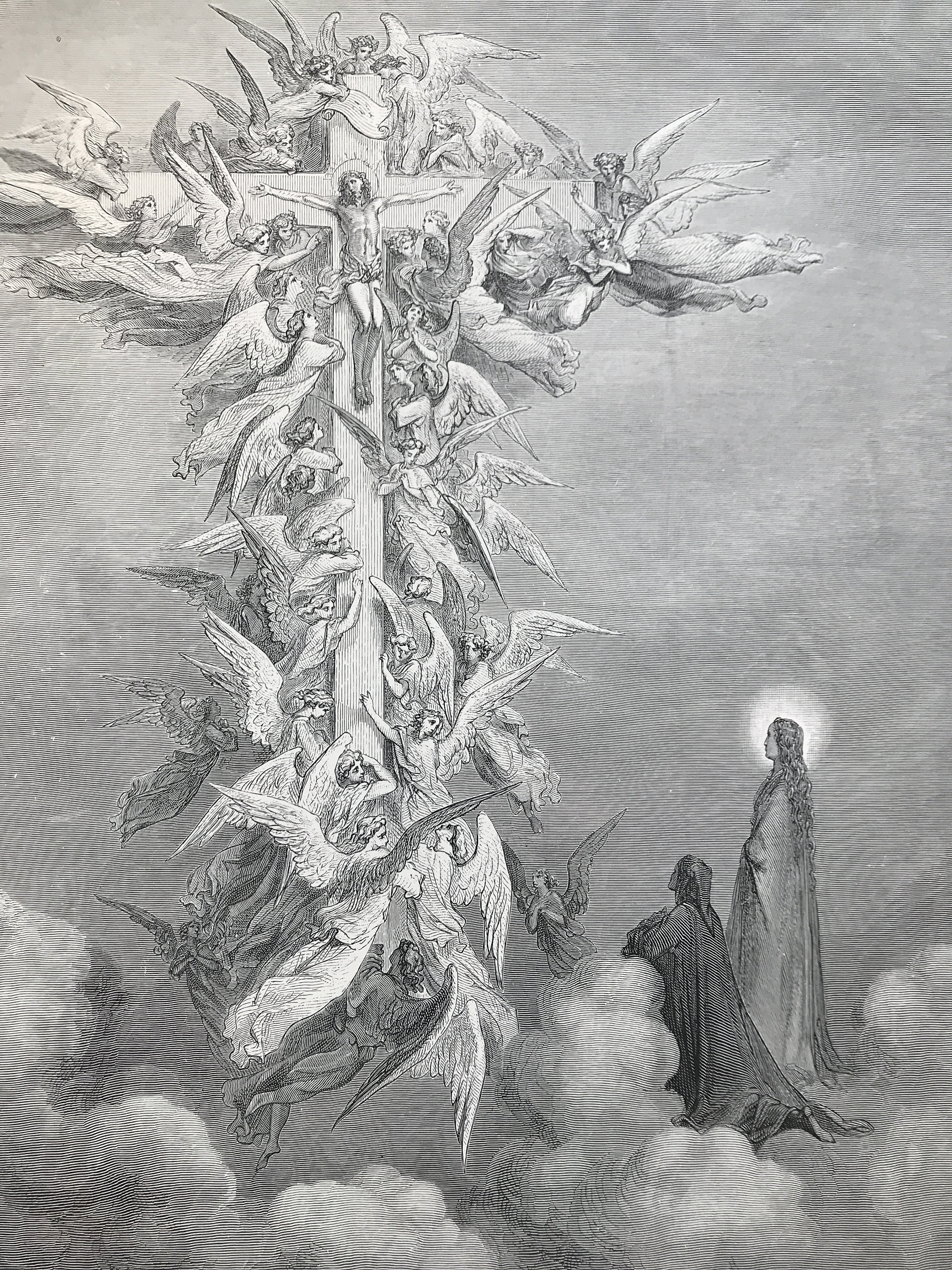 1880 Dante's Paradise Original Antique Gustave Dore Engraving - Dante ...