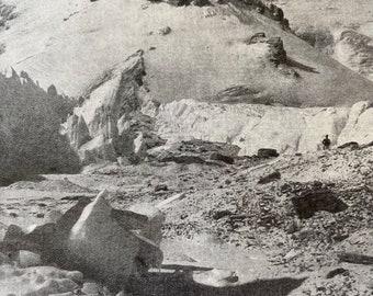 1940s The Challenge of Unconquered Everest Original Vintage Print - Mountaineering - Mounted and Matted - Available Framed