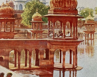 1940s Where a Great Rajah lies entombed Original Vintage Print - Alwar, Rajputana, India - Mounted and Matted - Available Framed