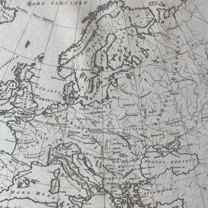 1810 Antikes Europa Original Antike Kupferstich - Antike Karte - Mit Rahmen erhältlich