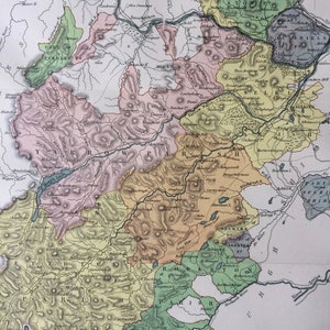 1885 Selkirkshire Original antike Karte - Scottish County - Schottland - gerahmt erhältlich