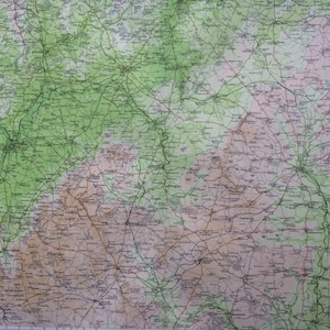 1903 ストラトフォード アポン エイボン 大型オリジナルアンティーク地図、17.5 x 23 インチ、歴史的な壁装飾、バーソロミュー地図、室内装飾、地図作成