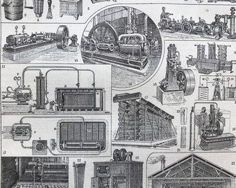 1923 Refrigeration Original Antique Print - Mounted and Matted - Decorative Art - Freezer - Fridge - Available Framed