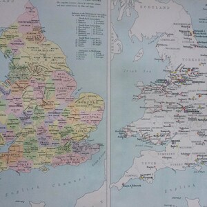 1898 年イングランドおよびウェールズの政治地図 大型オリジナルアンティーク陸地測量地図 - 地図作成 - 議会代表 - 自治区