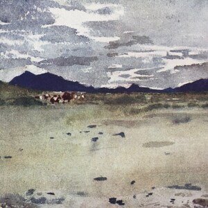 1904 アトラス山脈の眺め - モロッコ オリジナルアンティークプリント - モロッコの風景 - モロッコ - マウントおよびマット加工 - 額装可能