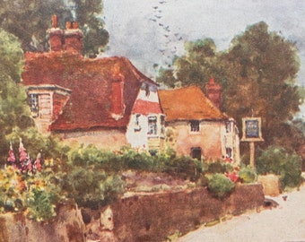 1913 Willingdon Original Antique Print - Sussex - England - Mounted and Matted - Available Framed