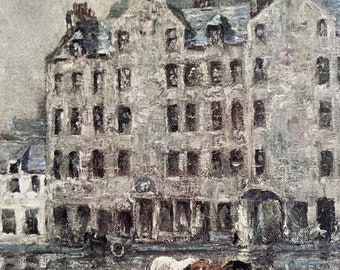 1912 Edinburgh - White Hart Inn, Grassmarket Original Antique Print - Scotland - City Scene - Available