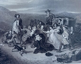 1874 The Murder of Archbishop Sharpe Original Antique Print - Mounted and Matted - Available Framed