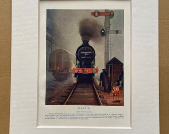 1914 Railways of the World - Fog Signalling Original Antique Print - Available Framed