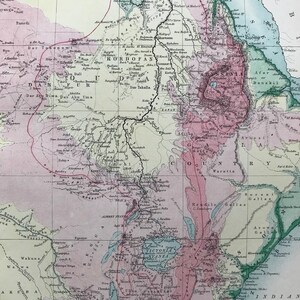 1875 Nile Original Antique Map - Egyptian History - Egypt - Vintage Wall Map - Available Mounted and Matted - Available Framed