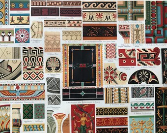 1896 Ornamental Styles (Antiquity) Original Antique Print - Available Framed - Architecture - Art - Vintage Wall Decor