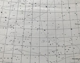 1923 Pisces Original Antique Print - Constellation - Celestial Art - Astronomy - Mounted and Matted - Available Framed