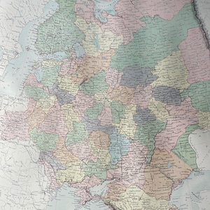 1876 Russland in Europa Extra Große Original Antike A & C Schwarze Landkarte - Baltikum, Lettland, Litauen, Eurtland, Weißrussen, Ukraine - Geschenkidee