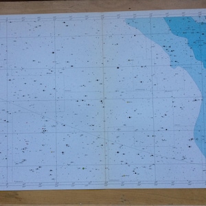 Mapa estelar original de gran tamaño de 1962: astrología, astronomía, estrellas, zodíaco, constelaciones, observación de estrellas, planetas, arte celestial