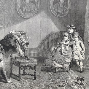 1864 &#39;The Photographer&#39; door W. Bromley Originele antieke gravure - beschikbaar ingelijst