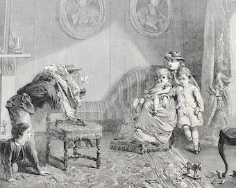 1864 'The Photographer' by W. Bromley Original Antique Engraving - Available Framed