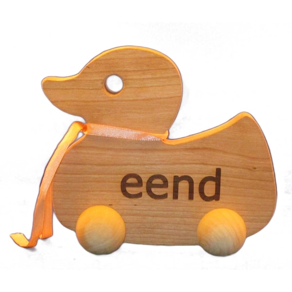 personalised wooden duck