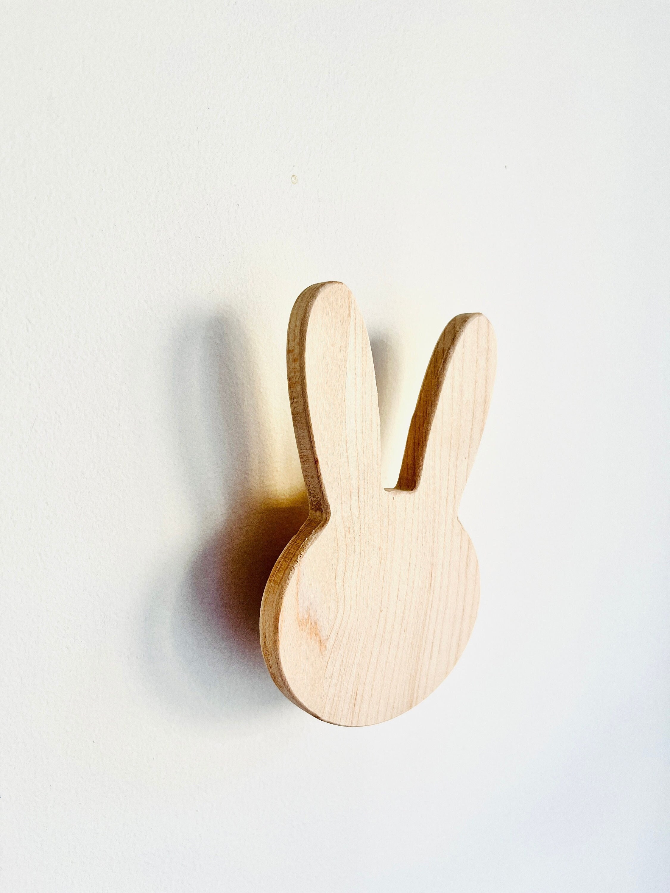 Rabbit Wall Hook Wooden Coat Hook, Key Holder for Modern Home Decor Wood  Furniture, Cabinet, Drawer Knob for Kids Bedroom, Nursery Decor 