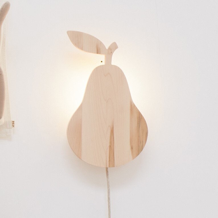 lampe En Bois Poire -