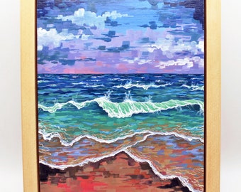 Start Here (Framed Original Gouache Seascape)