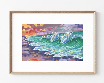 Know What You Know (Miniature Gouache Seascape): Unframed 5x7 Fine Art Print