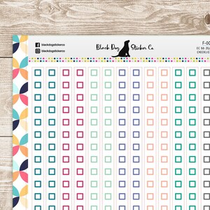 CHECKLISTS - Planner Stickers - Erin Condren Daily Duo - EC Colors F-009