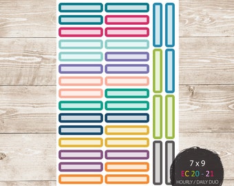 BASIC LABELS Planner Stickers - Erin Condren - Half Hour - Monthly Colors L-002