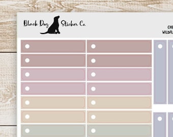 CHECKLIST LABELS Planner Stickers - Erin Condren Wildflowers Colors - Neutral L-034