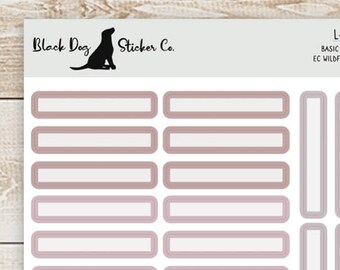 BASIC LABELS Planner Stickers - Erin Condren Wildflowers Colors - Neutral L-037