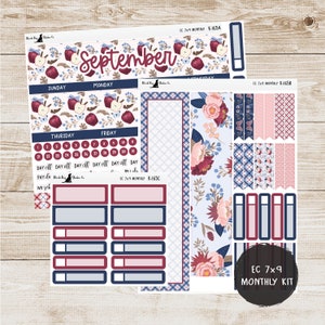 K-165 Erin Condren EC 7x9 Monthly Kit - September 2023 - Apple Picking - Planner Stickers