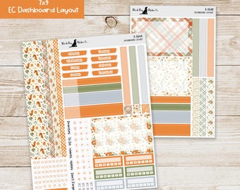 DB-364 Erin Condren EC 7x9 Dashboard Layout Weekly Kit - Cutie Pie - Planner Stickers