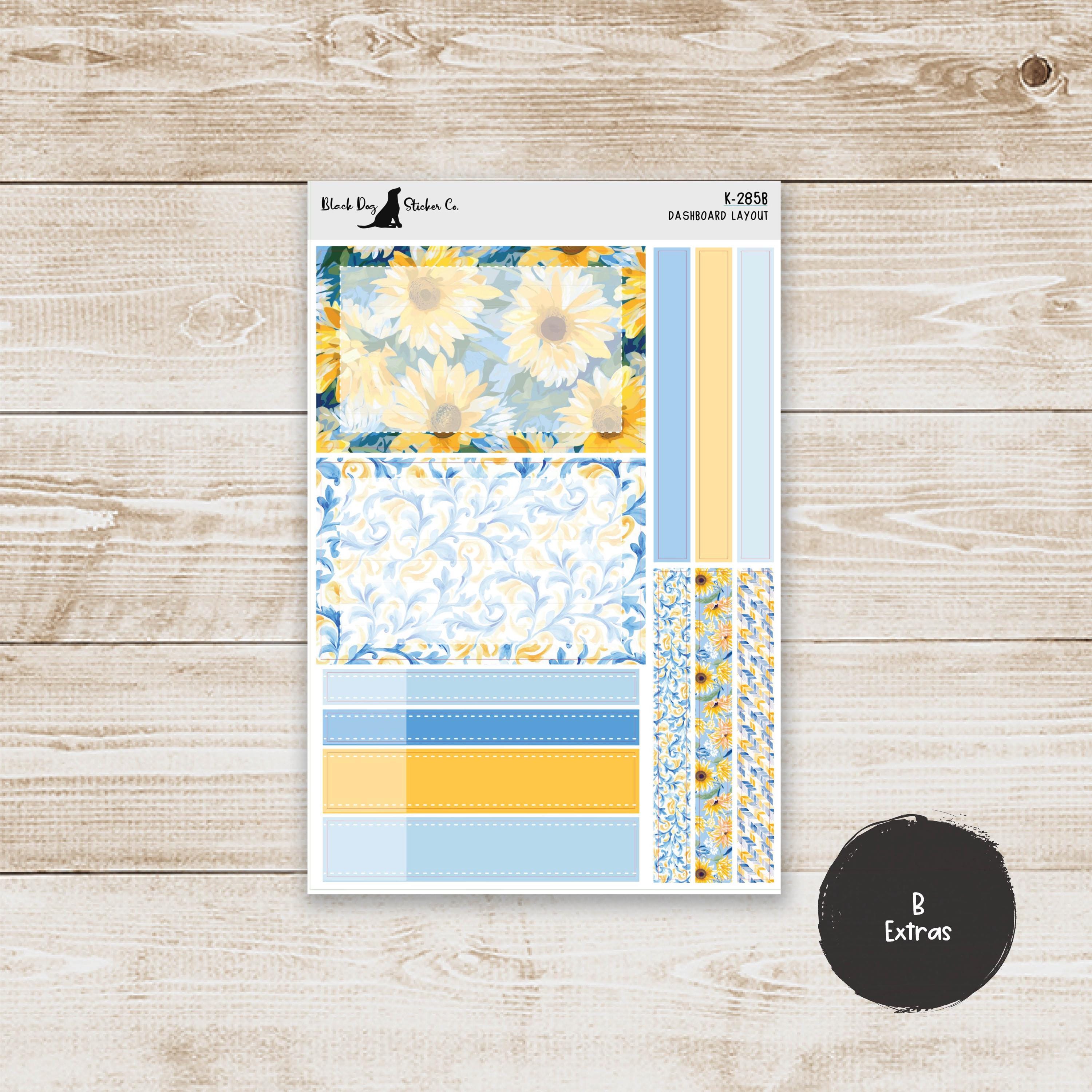 DB-285 Erin Condren EC 7x9 Dashboard Layout Weekly Kit - Sunflower ...