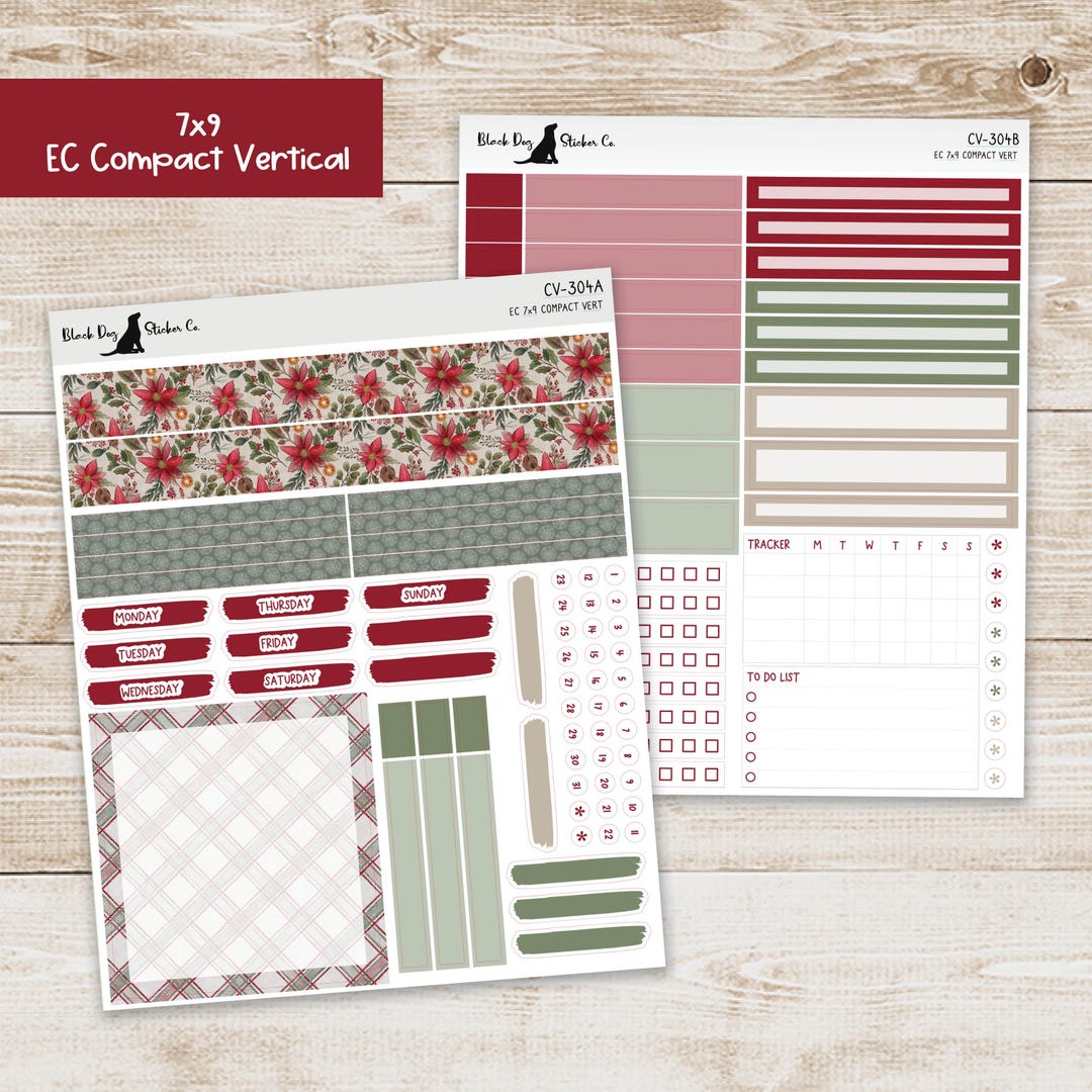 CV-304 Erin Condren EC 7x9 Compact Vertical Weekly Kit - Country ...