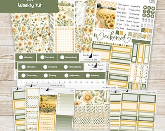 K-348 Weekly Kit & Add-Ons - Sunflower Season - Planner Stickers