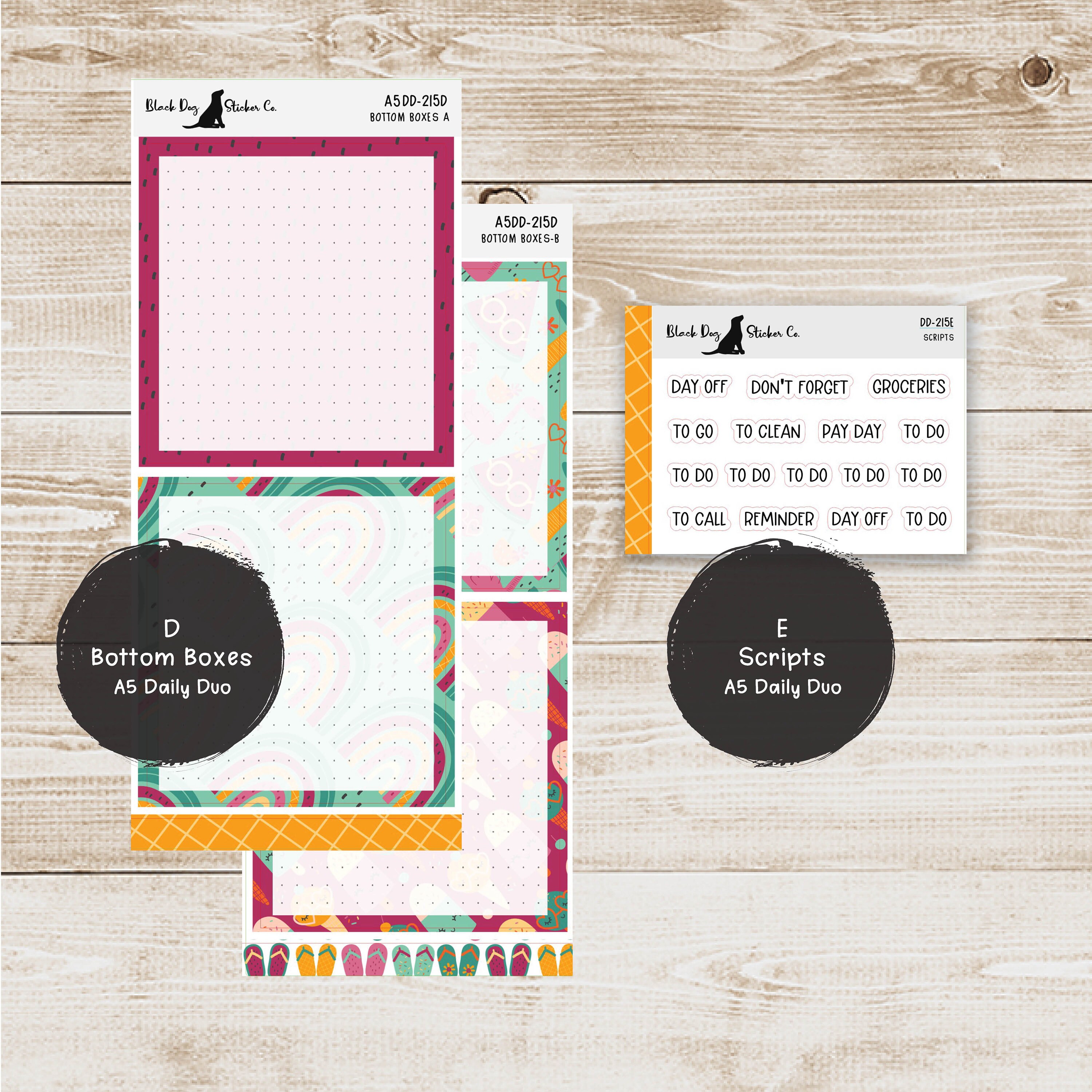 Erin Condren EC A5 Daily Duo Weekly Kit - Fruity Fun - Planner Stickers ...