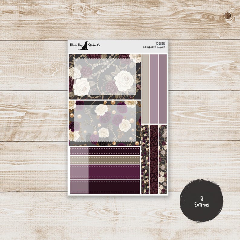 DB-317 Erin Condren EC 7x9 Dashboard Layout Weekly Kit - Gothic Fantasy ...