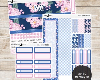 K-206 Erin Condren EC 7x9 Monthly Kit - May 2024 - Mother's Day - Planner Stickers