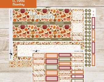 PET-361 Erin Condren Petite Monthly Kit - November 2026 - Giving Thanks - Planner Stickers