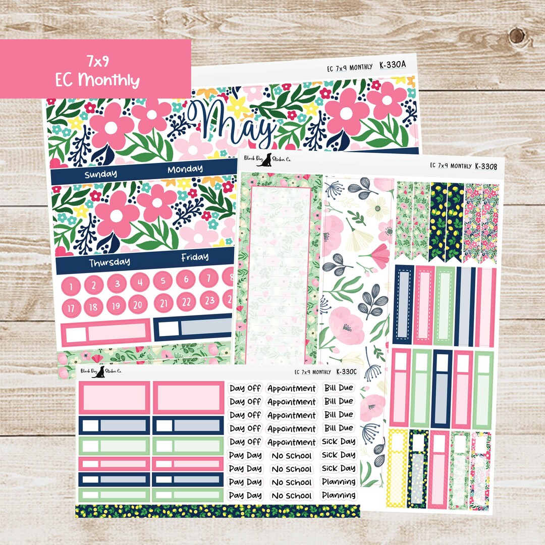 K-330 Erin Condren EC 7x9 Monthly Kit - May 2026 - Mom Love - Planner ...