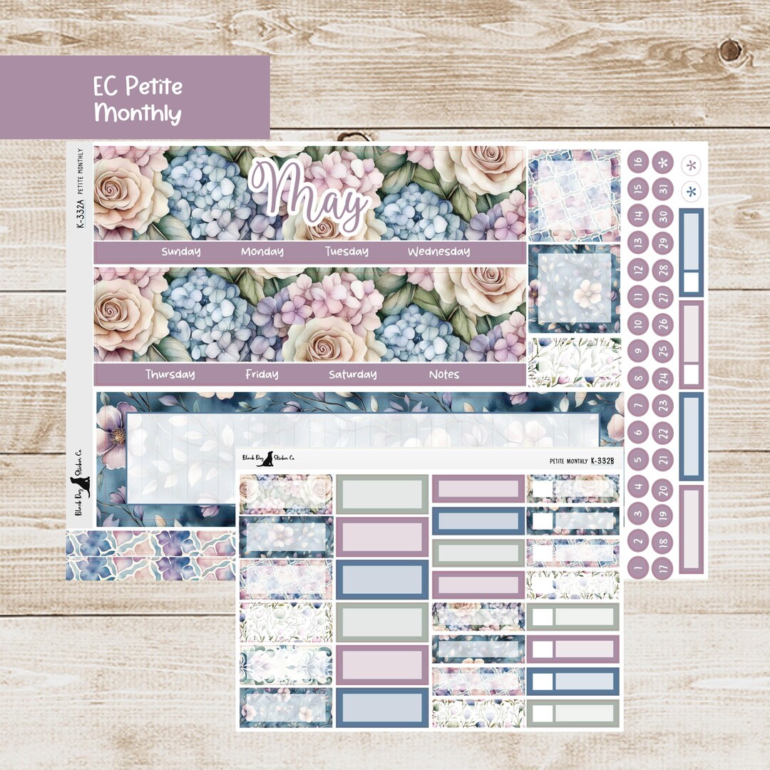 PET-332 Erin Condren Petite Monthly Kit - May 2026 - Soft Florals ...