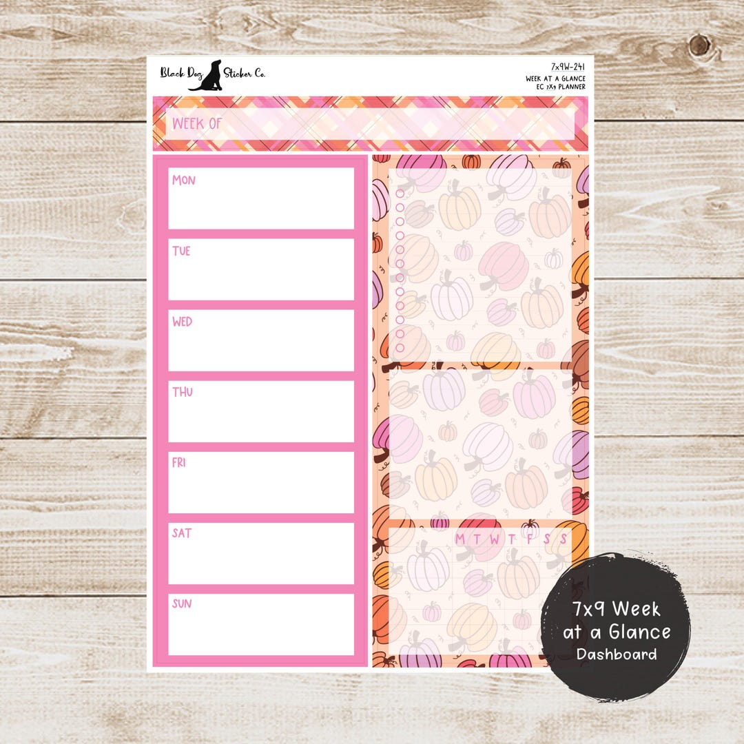 Erin Condren EC 7x9 or A5 Week at a Glance Kit - Thankful - Planner ...