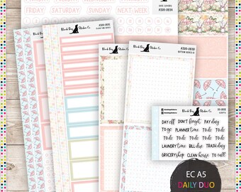 Stickers Planner Stickers Erin Condren EC A5 Daily Duo Weekly Kit A5DD ...